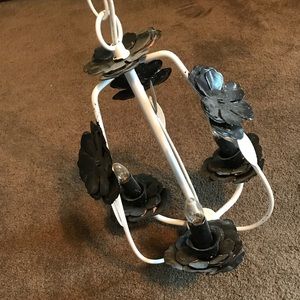 black and white flower chandelier